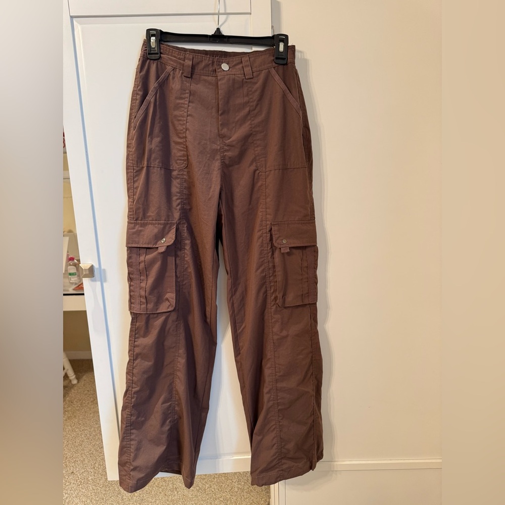 Women’s Brown Parachute Cargo Pants